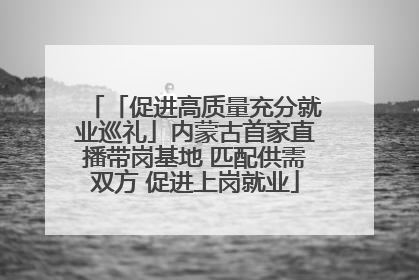 「促进高质量充分就业巡礼」内蒙古首家直播带岗基地 匹配供需双方 促进上岗就业