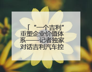 “一个吉利”重塑企业价值体系——记者独家对话吉利汽车控股有限公司行政总裁及执行董事桂生悦