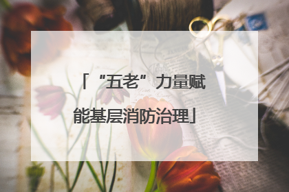 “五老”力量赋能基层消防治理