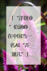 “洋创业”伯涵峥：在中国当一名AI“弄潮儿”