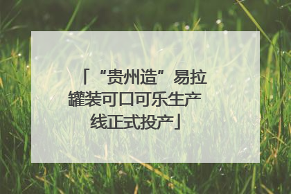 “贵州造”易拉罐装可口可乐生产线正式投产