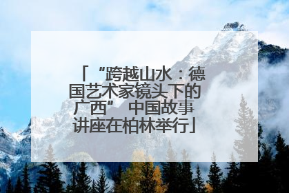“跨越山水：德国艺术家镜头下的广西” 中国故事讲座在柏林举行