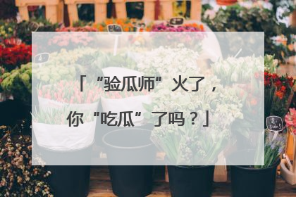 “验瓜师”火了，你“吃瓜”了吗？