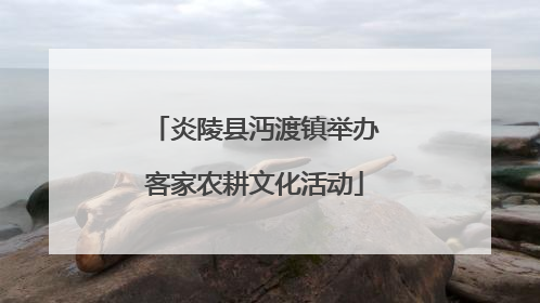 炎陵县沔渡镇举办客家农耕文化活动