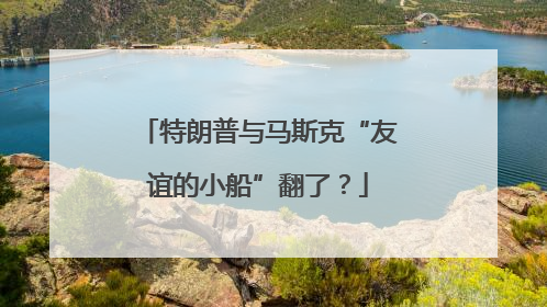 特朗普与马斯克“友谊的小船”翻了？