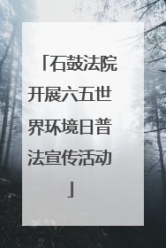 石鼓法院开展六五世界环境日普法宣传活动