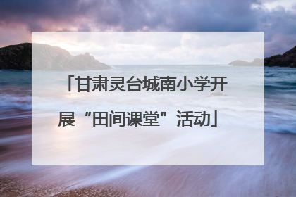 甘肃灵台城南小学开展“田间课堂”活动