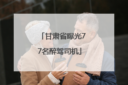 甘肃省曝光77名醉驾司机