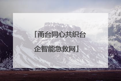 甬台同心共织台企智能急救网