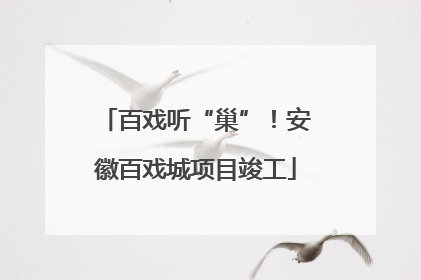百戏听“巢”！安徽百戏城项目竣工