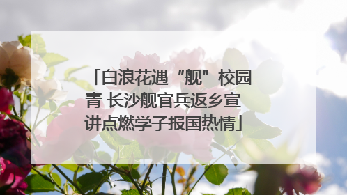白浪花遇“舰”校园青 长沙舰官兵返乡宣讲点燃学子报国热情