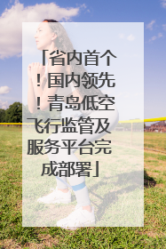 省内首个！国内领先！青岛低空飞行监管及服务平台完成部署