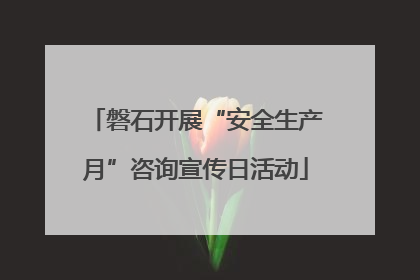 磐石开展“安全生产月”咨询宣传日活动