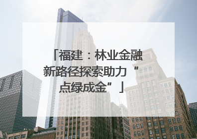 福建：林业金融新路径探索助力“点绿成金”