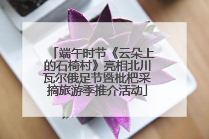端午时节《云朵上的石椅村》亮相北川瓦尔俄足节暨枇杷采摘旅游季推介活动
