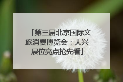 第三届北京国际文旅消费博览会：大兴展位亮点抢先看