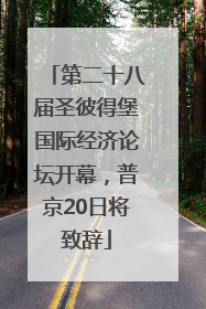 第二十八届圣彼得堡国际经济论坛开幕，普京20日将致辞