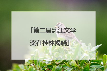 第二届漓江文学奖在桂林揭晓