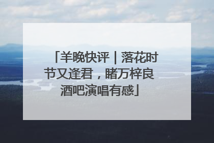 羊晚快评｜落花时节又逢君，睹万梓良酒吧演唱有感