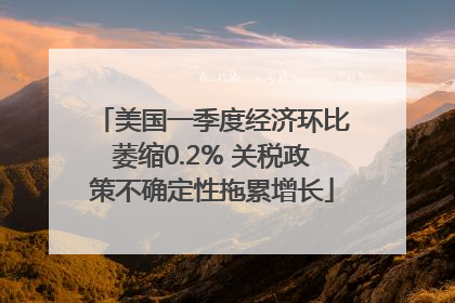 美国一季度经济环比萎缩0.2% 关税政策不确定性拖累增长