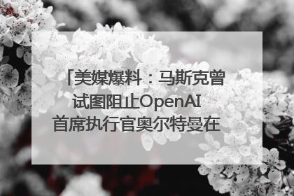 美媒爆料：马斯克曾试图阻止OpenAI首席执行官奥尔特曼在中东的AI交易