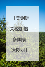 美钢铝关税加倍 多国表达反对