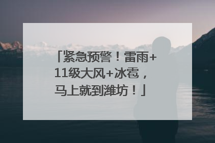 紧急预警！雷雨+11级大风+冰雹，马上就到潍坊！