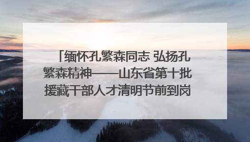 缅怀孔繁森同志 弘扬孔繁森精神——山东省第十批援藏干部人才清明节前到岗巴县开展党性教育