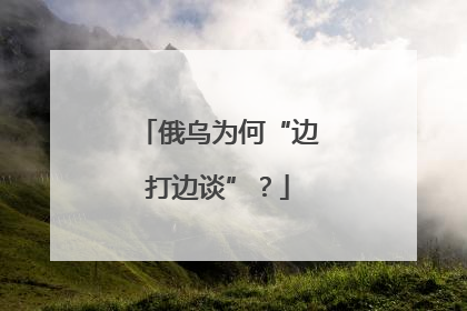 俄乌为何“边打边谈”？