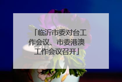 临沂市委对台工作会议、市委港澳工作会议召开