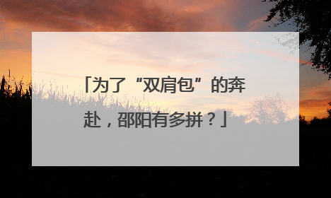 为了“双肩包”的奔赴，邵阳有多拼？