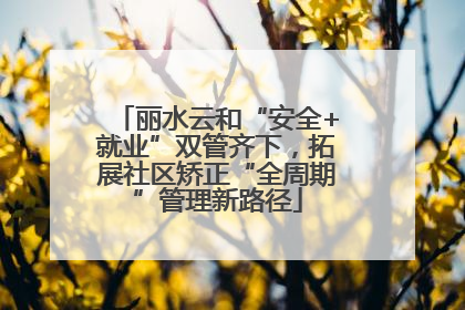 丽水云和“安全+就业”双管齐下，拓展社区矫正“全周期”管理新路径