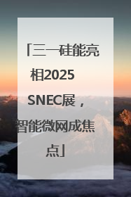 三一硅能亮相2025 SNEC展，智能微网成焦点