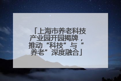 上海市养老科技产业园开园揭牌，推动“科技”与“养老”深度融合