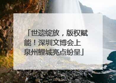 世遗绽放，版权赋能！深圳文博会上 泉州鲤城亮点纷呈