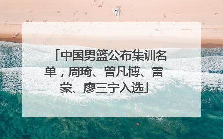 中国男篮公布集训名单，周琦、曾凡博、雷蒙、廖三宁入选