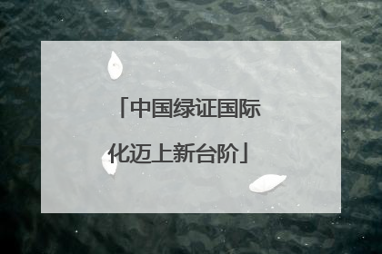 中国绿证国际化迈上新台阶