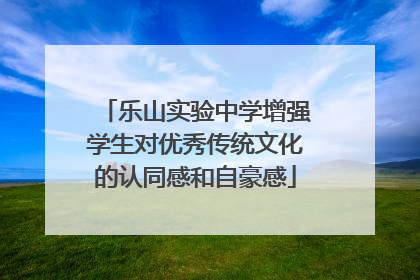 乐山实验中学增强学生对优秀传统文化的认同感和自豪感