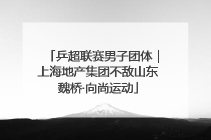 乒超联赛男子团体｜上海地产集团不敌山东魏桥·向尚运动