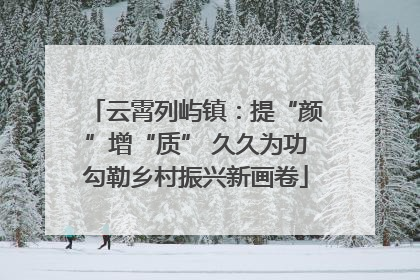 云霄列屿镇：提“颜”增“质” 久久为功勾勒乡村振兴新画卷