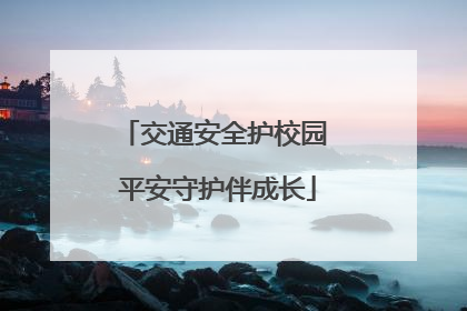 交通安全护校园 平安守护伴成长