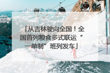 从吉林驶向全国！全国首列粮食多式联运“一单制”班列发车
