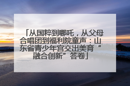 从国粹到哪吒，从父母合唱团到福利院童声：山东省青少年宫交出美育“融合创新”答卷