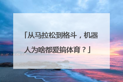 从马拉松到格斗，机器人为啥都爱搞体育？