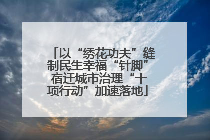 以“绣花功夫”缝制民生幸福“针脚” 宿迁城市治理“十项行动”加速落地
