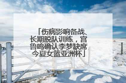 伤病影响备战、长期脱队训练，宫鲁鸣确认李梦缺席今夏女篮亚洲杯
