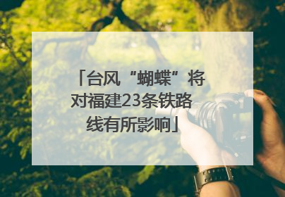 台风“蝴蝶”将对福建23条铁路线有所影响