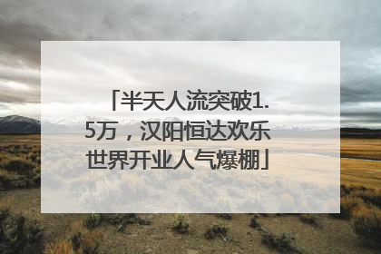 半天人流突破1.5万，汉阳恒达欢乐世界开业人气爆棚