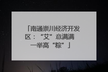 南通崇川经济开发区：“艾”意满满 一举高“粽”