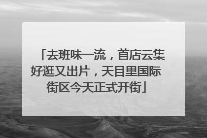去班味一流，首店云集好逛又出片，天目里国际街区今天正式开街